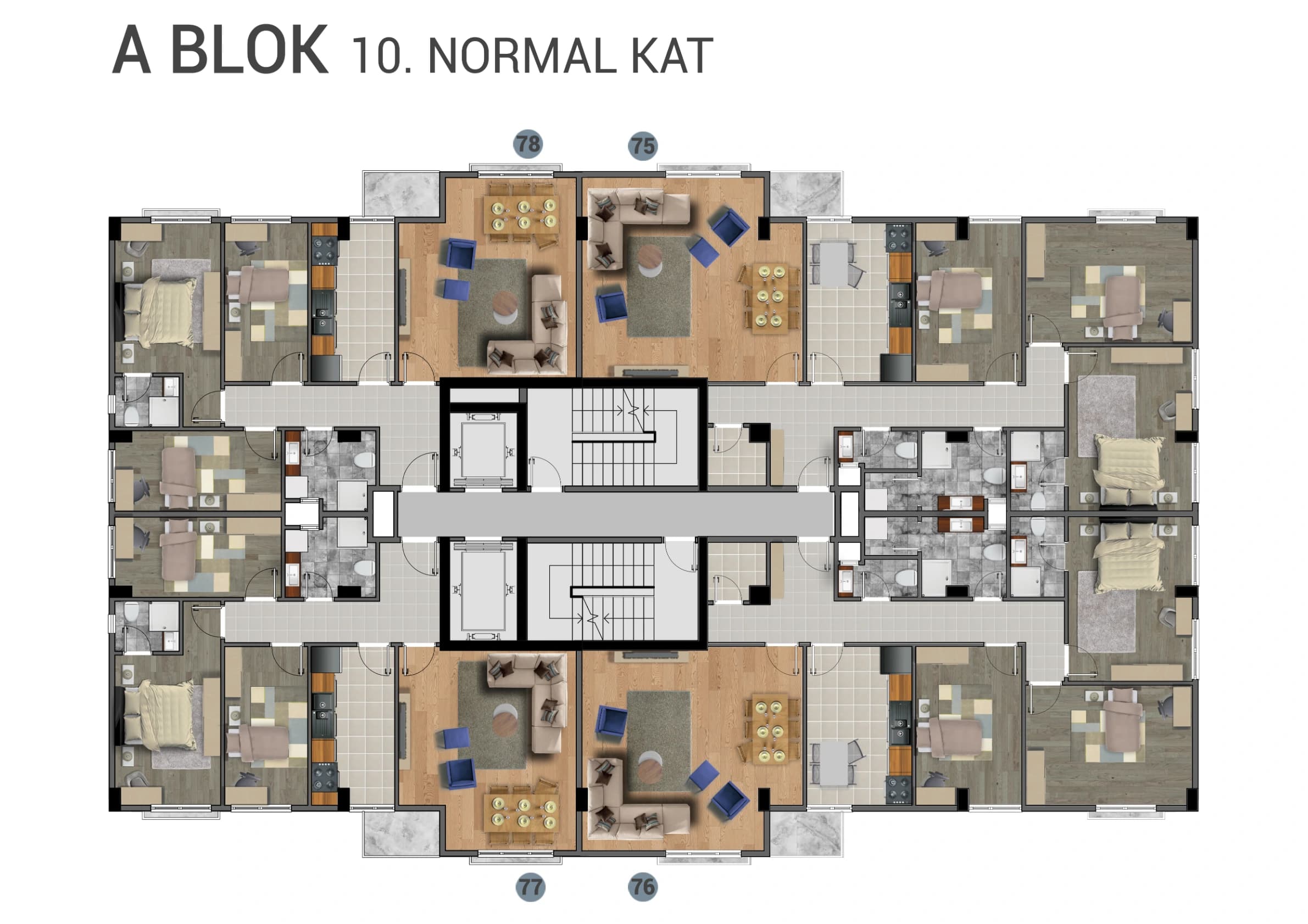 A Blok · Kat 10