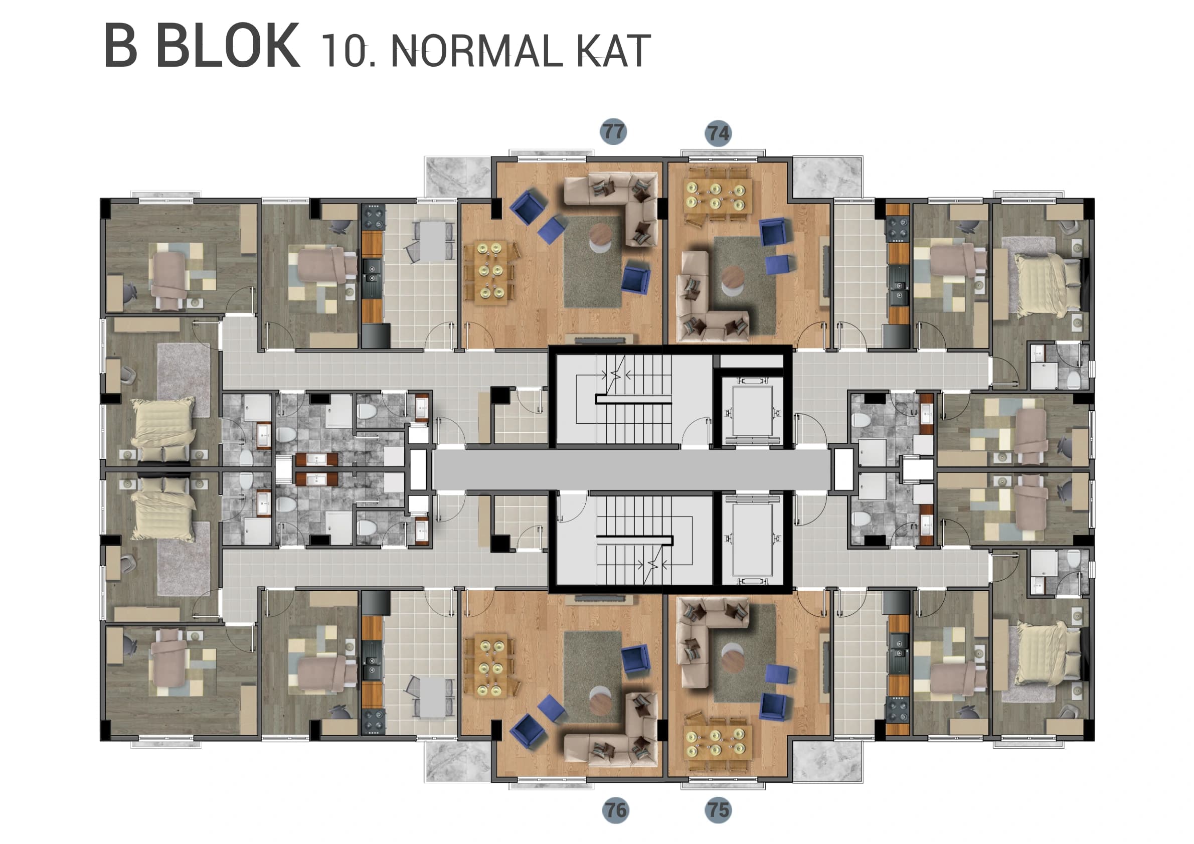 B Blok · Kat 10