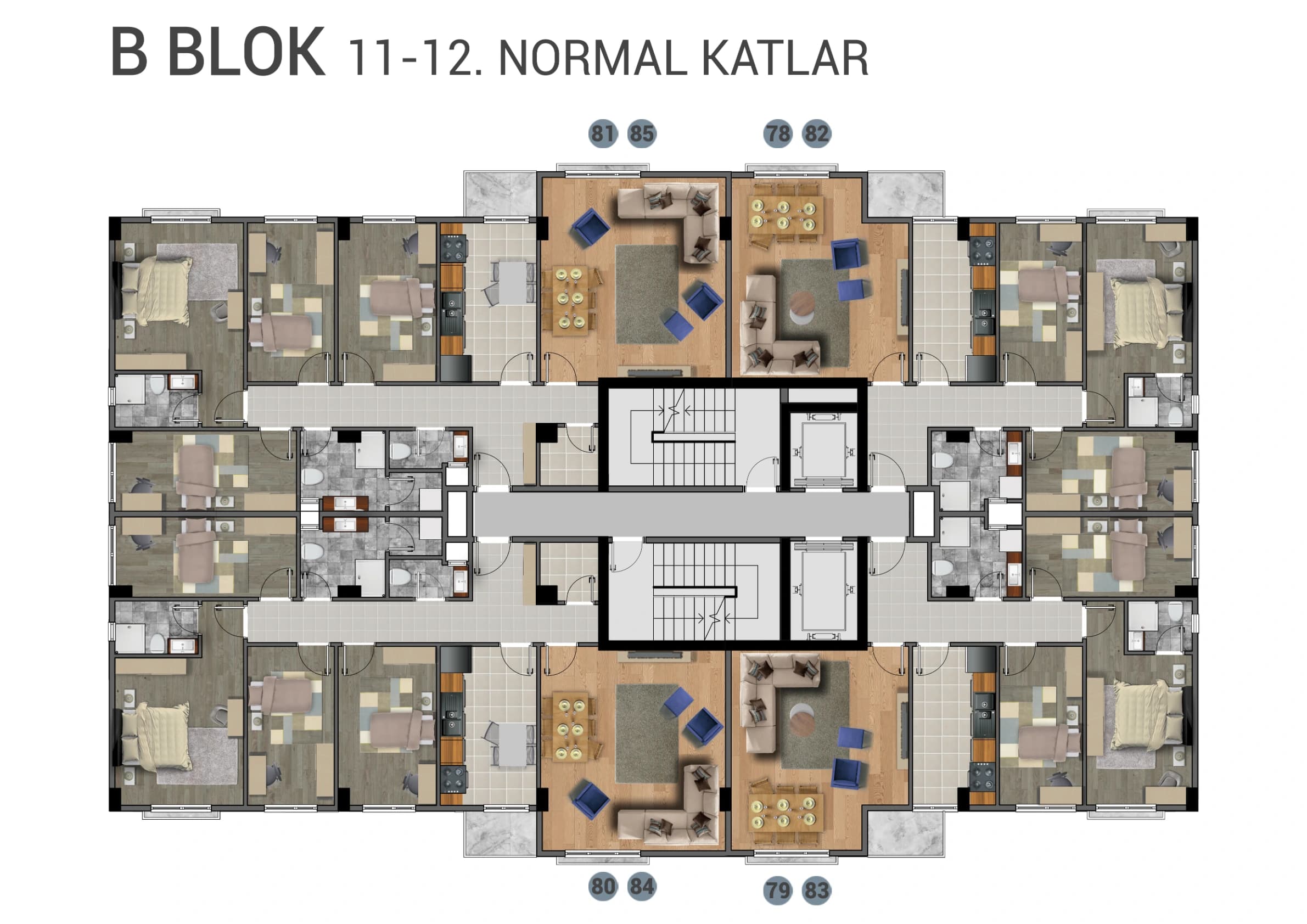 B Blok · Kat 11–12
