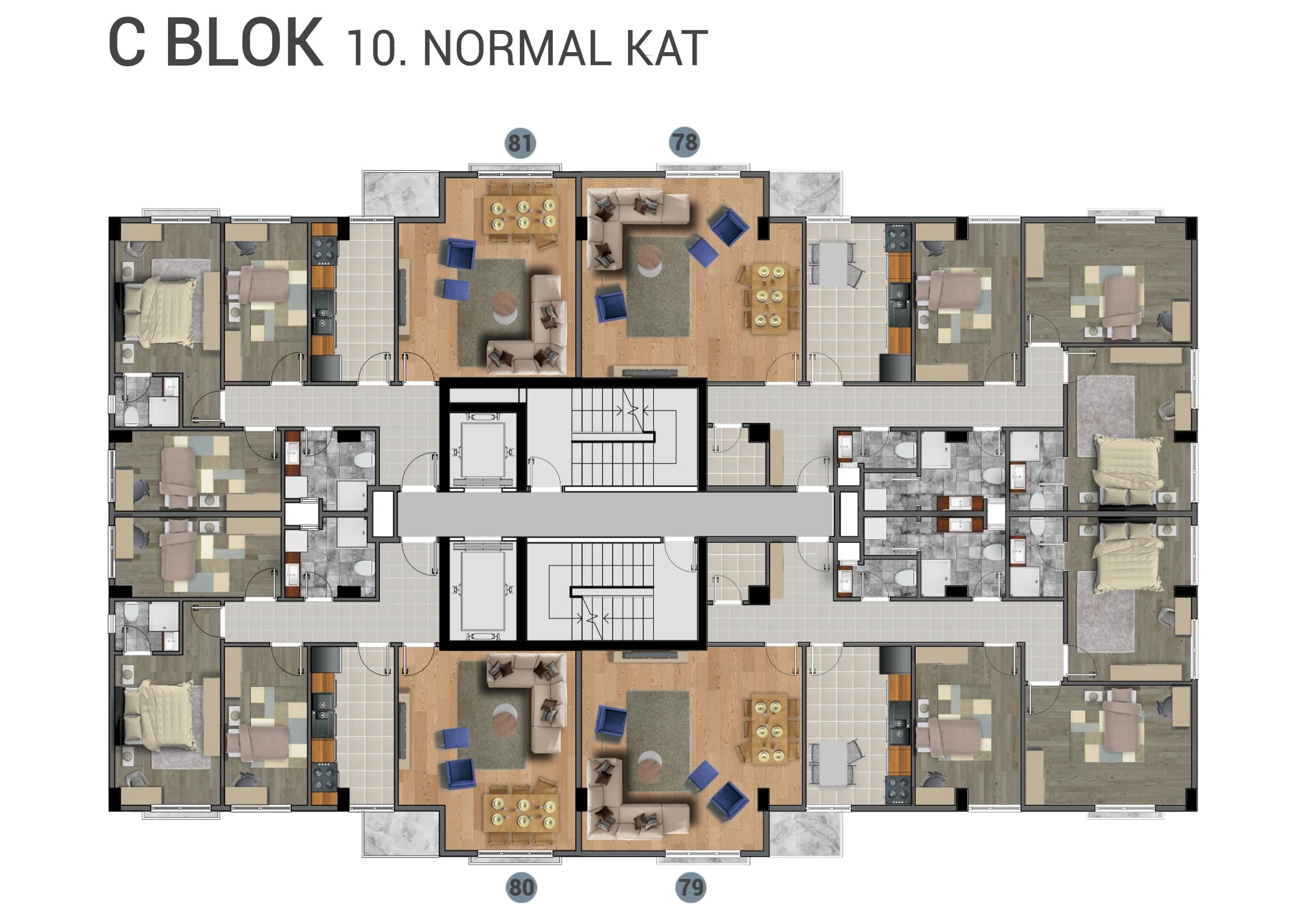 C Blok · Kat 10