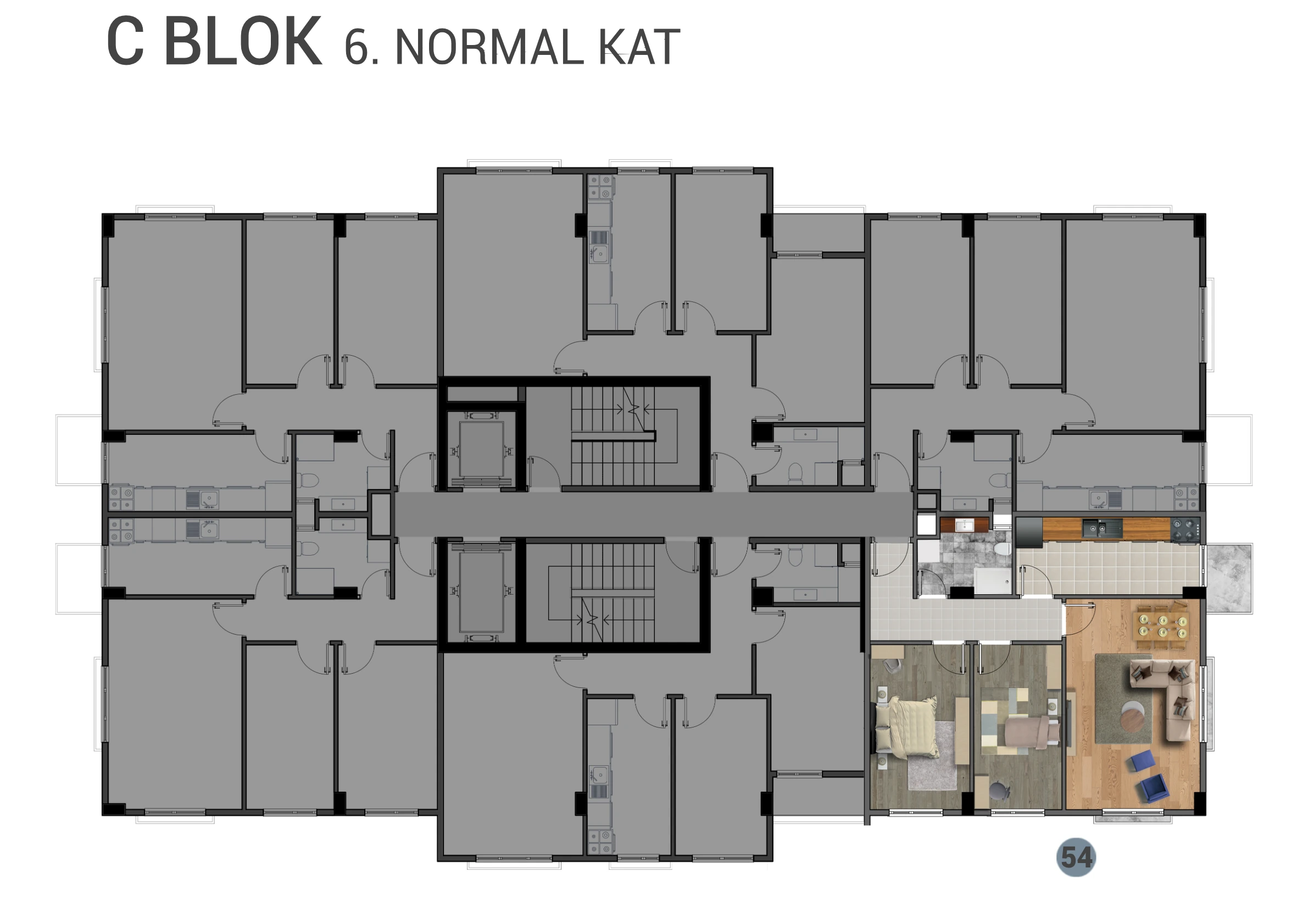 C Blok · Kat 6