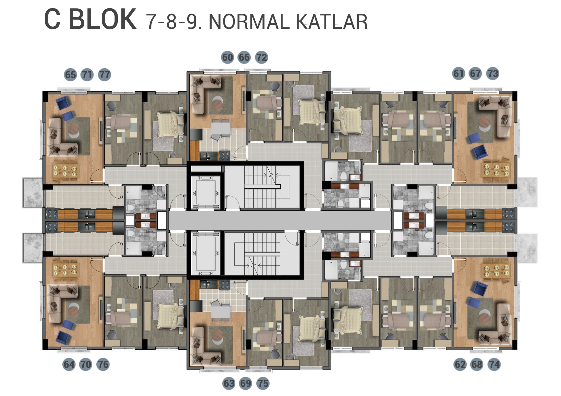 C Blok · Kat 7–9